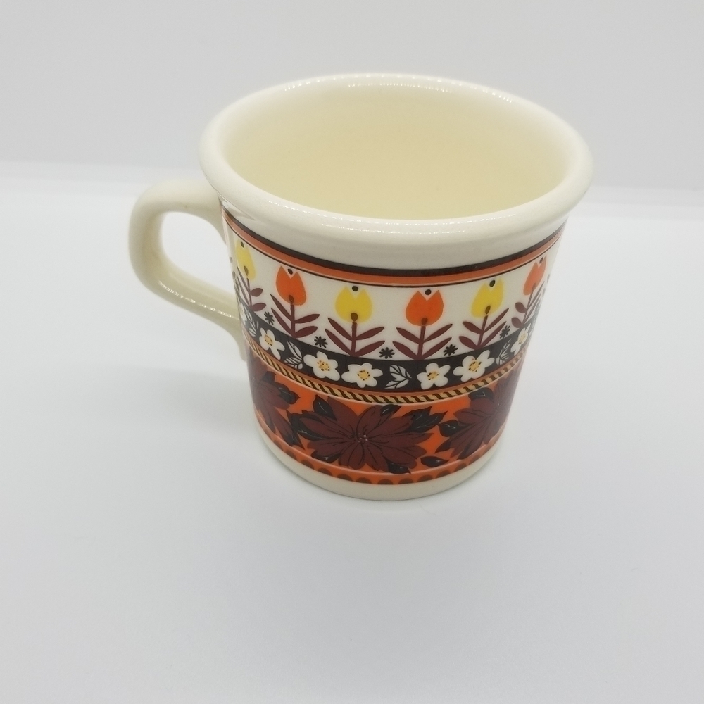Vintage 70s Taylor International scandi scandinavian floral mug